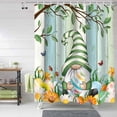 thumbnail image 3 of Easter Shower Curtain Gnome Egg Bathroom Curtains with Hooks, Waterproof Fabric Flower Green Tree Branch Wood Shower Curtains Set for Bathroom Bathtubs Seasonal Spring Holiday Decor Gift 36x72 Inch, 3 of 6