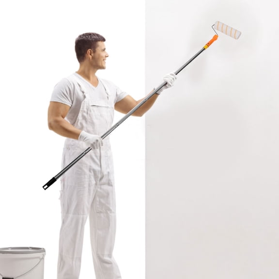LOLIPPYY Extendable Paint Pole Silver Stainless Steel for Smooth Coverage