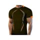 thumbnail image 1 of Camiseta deportiva informal Sunloudy para hombre, camisetas deportivas de manga corta con cuello redondo y patrón de rayas para gimnasio de primavera y verano, ropa para hombre Sunloudy moda, 1 of 4