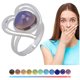 thumbnail image 2 of Anillo con gema, anillo que cambia de color con el calor y el agua, anillo sensible al agua, regalo Anillos sensibles a las gotas, 2 of 8