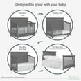thumbnail image 7 of evolur Waverly 5-in-1 Full Panel Convertible Crib, Rustic Grey, 7 of 7