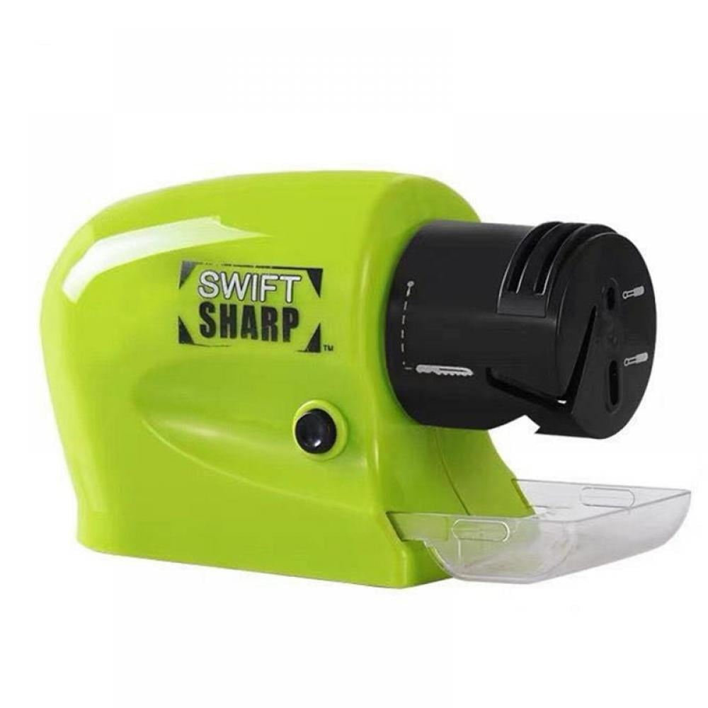 SharpEase Rechargeable Electric Knife Sharpener with Emery Wheel and 15- Degree Bevel, Restore, Repair and Polish Straight Blades - Vysta Home