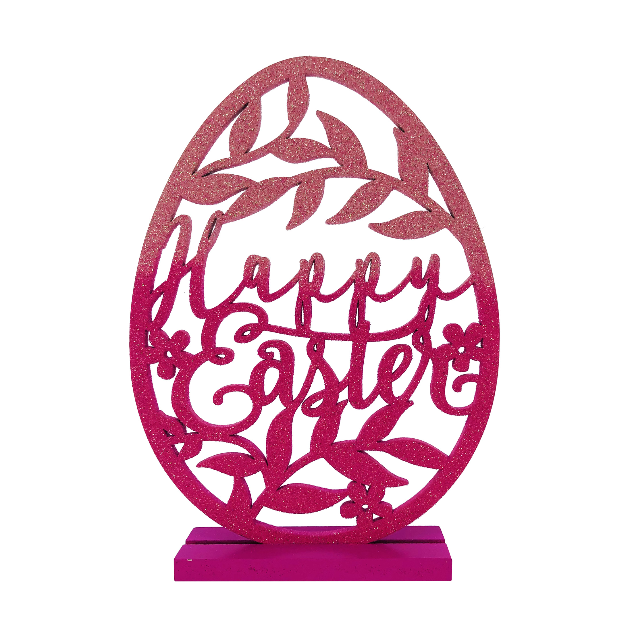 Way To Celebrate Laser-Cut Glittered Easter Egg Decoration
