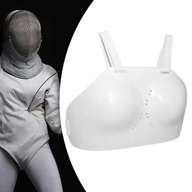 Fencing Chest Guard Fencing Gears Adjustable Strap Soft Breast Protector for Sanda Heavy Punching Sparring Training Karate Accessories M