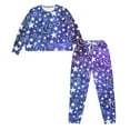 thumbnail image 4 of SCRAWLGOD Galaxy Star Pjs for Women Pj Set of 2 Piece Lounge Women Fall Pajamas Size S Crewneck Jogger Pajama Set for Women Travel Soft Women Sleepwear, 4 of 7