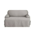 thumbnail image 2 of SureFit  Duck 1 Piece T Cushion Loveseat Slipcover Gray, 2 of 2