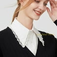 thumbnail image 2 of LoudSung Fake Collar Detachable Half Shirt Blouse False Collar Elegant Dickey Office Collar Design for Women Girls, 2 of 7