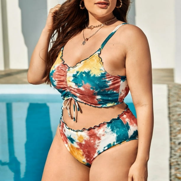 Plus size women's hotsell 2 piece swimwear