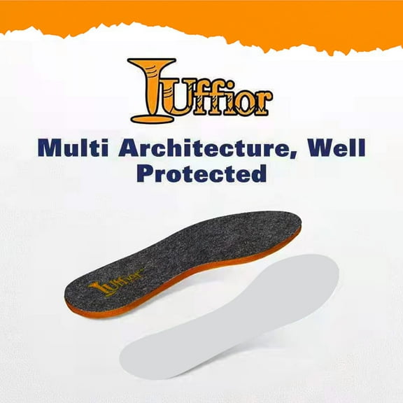 Tuffior Puncture Resistant Nail Proof Safety PPE Work Shoes Warm Felt Insoles (M), Felt Black