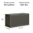 thumbnail image 2 of Dextrus 80 Gallon Resin Deck Box,Outdoor Storage Box with Lockable lid for Patio Furniture, Light Brown, 2 of 8