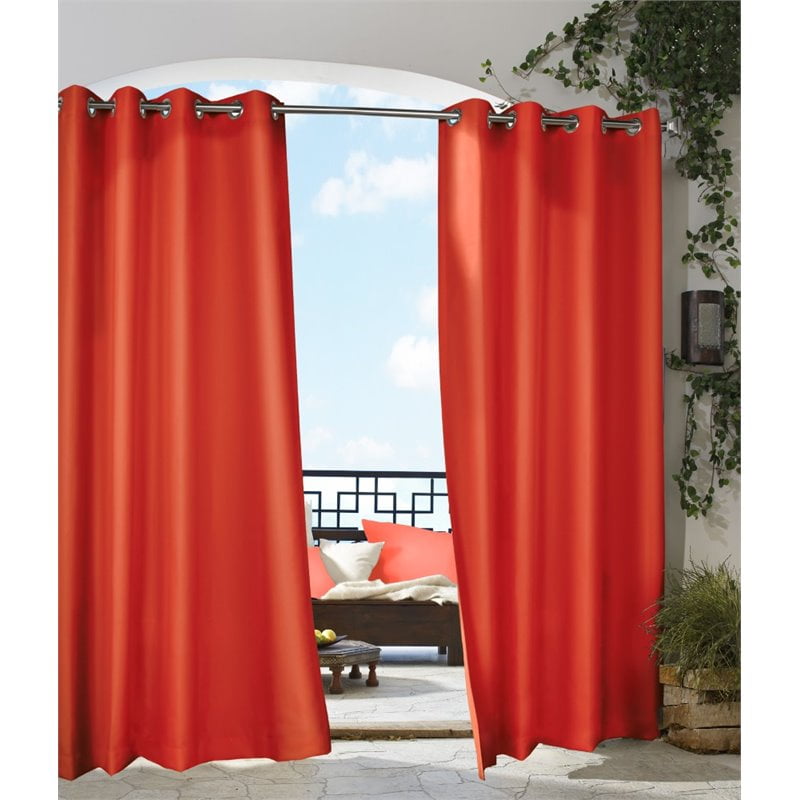 Commonwealth Outdoor Decor Gazebo 84 Grommet Curtain Panel In Red
