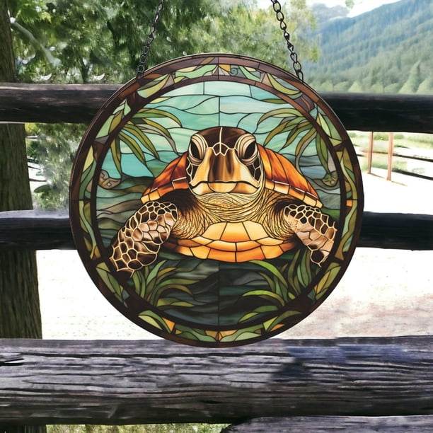 Colgador De Vidriera Con Diseño De Vidriera Suncatcher Animal De La Selva Adorno Colgante Acrílico Con Cadena Metálica Para Mujeres Hogar Navidad Amante De Los Animales Salvajes Decoración 15 X 15 Cm