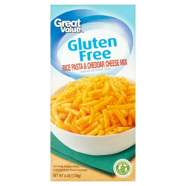 Great Value GlutenFree Rice Pasta & Cheddar Cheese Mix, 6 oz
