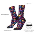 thumbnail image 2 of Yiaed colorful Skull Retro Print Great elasticity Crew Socks Sports socks for Men and Women, 2 of 5