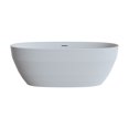 thumbnail image 1 of A&E Bath and Shower Beech 67 In. X 31.5 In. Acrylic Bathtub With Horizontal Grooves Pattern In Glossy White, 1 of 1