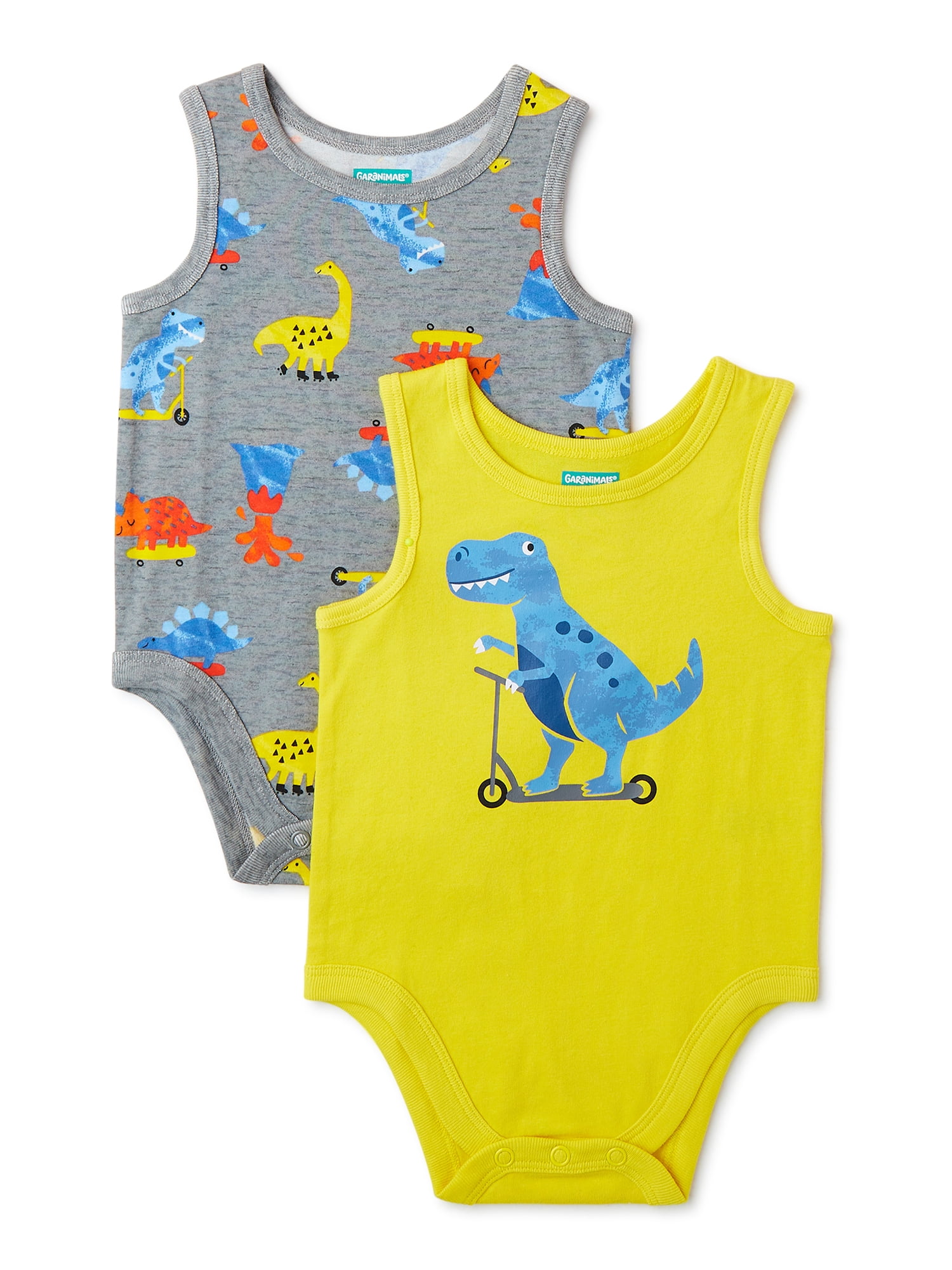 Garanimals Baby Boys' Tank Top Bodysuit, 2Pack, Sizes 0M24M