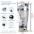 thumbnail image 2 of Coctelera eléctrica para proteínas LIUYMXG botella mezcladora 450 ml a Prueba de fugas carga USB, 2 of 5