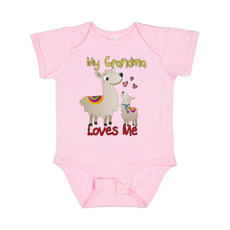 

Inktastic My Grandma Loves Me Llama Gift Baby Boy or Baby Girl Bodysuit