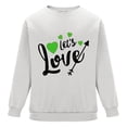 thumbnail image 6 of WREESH Mens Crewneck Sweatshirts Graphic Valentine's Day Love Printed Crewneck Sweatshirts Casual Pullover White, 6 of 6