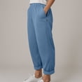 thumbnail image 2 of COMVALUE Pant for Women Spring Summer Lightweight Casual Boho Beach Pants Wide Leg High Waisted Trousers (Blue, XL), 2 of 6