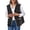 Black, variant on Sleeveless Vest for Women, Button Front Casual, Warm Sherpa Layering Outerwear, 1 Piece, S-XXL, Plus Size Friendly