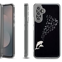 Shockproof Protective Phone Case Cover for Samsung Galaxy S25 FE, by OneToughShield - Dolphin Music