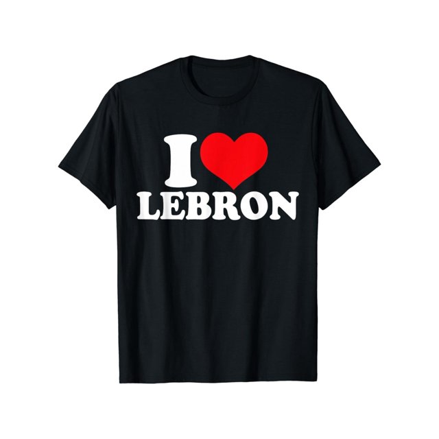 Camisetas informales de algodón de manga corta con estampado de letras blancas "I LOVE LEBRON" para hombre y mujer.