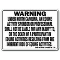 thumbnail image 1 of North Carolina Equine Sign Activity Liability Warning Statute Horse Barn Stable, 1 of 1