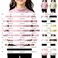 thumbnail image 4 of Girls Mock Neck Long Sleeve Sweatshirts Turtleneck Fleece Sweater Pullover, 4 of 5