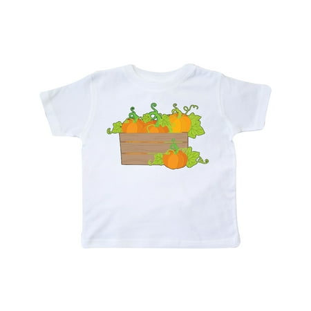 

Inktastic Pumpkins in a Crate with Green Vines Gift Toddler Boy or Toddler Girl T-Shirt