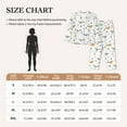 thumbnail image 4 of Yiaed Sea Creatures Print Pajamas Women's Long Sleeve Sleepwear Soft Button Down Loungewear Pjs Lounge Set Nightwear Womens Pajama Pants-Small, 4 of 7