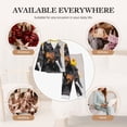 thumbnail image 7 of Honeii Dachshund Sitting in Bathtub print Women's Pajama Sets Long Sleeve Button Down Sleepwear Nightwear Soft Pjs Lounge Sets-Large, 7 of 7