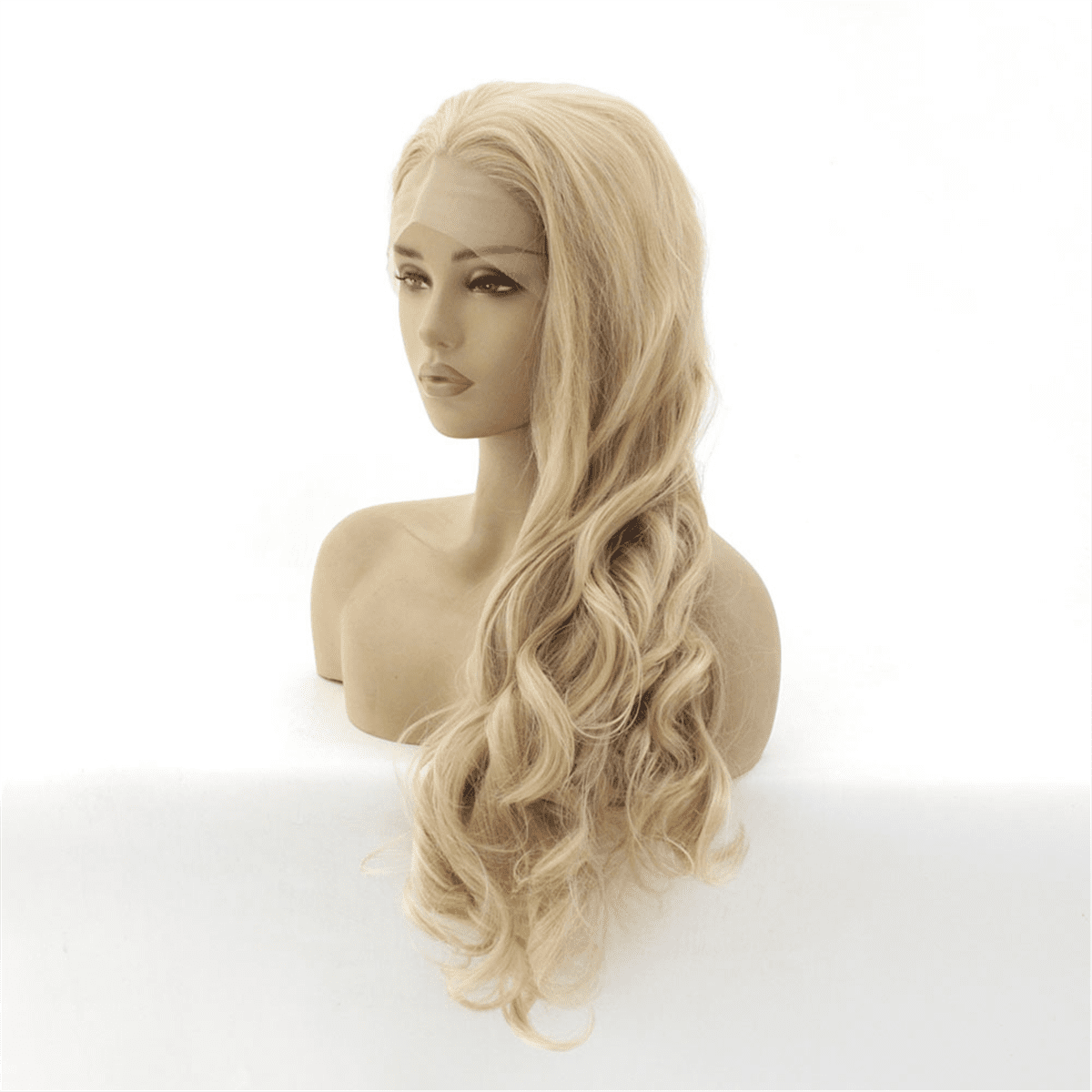 13x6 Wave Lace Frontal Wigs Human- Hair Wigs for Women Glueless PrePlucked Blonde Lace Front Wigs