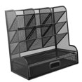 thumbnail image 1 of Desktop Stationary Organizer, Mesh Desktop Pen Holder 9 Compartments Smoothing Edges  For School, 1 of 8