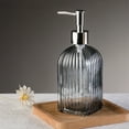 thumbnail image 6 of HHGBAD Liquid Soap Dispenser, Vertical Stripe Design, Press Pump Bottle, Durable Glass, Ideal for Hand Soap, Shampoo, Body Wash, Perfect for Bathroom or Kitchen Storage, 6 of 6