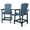 Sea Blue, variant on Garvee Patio Tall Adirondack Bar Chairs – Outdoor Adirondack Barstools with Connecting Tray, Bar Stool Chair with High Back for Deck, Balcony, Backyard, Set of 2
