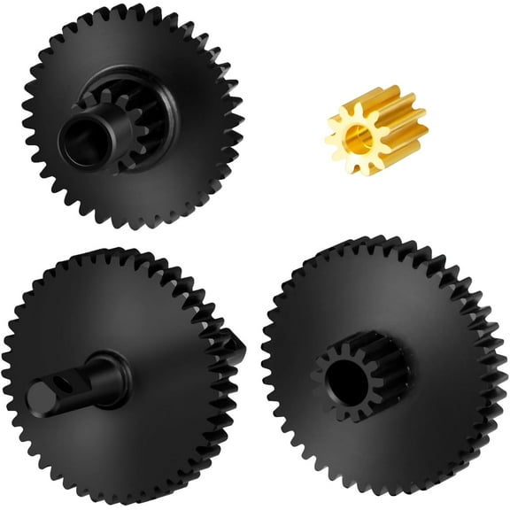 Steel Transmission Gears Set 1/18th Gear Replace with 11T Motor Pinion for TRX4-M TRX4M RC Car (40.3:1 Reduction Ratio)
