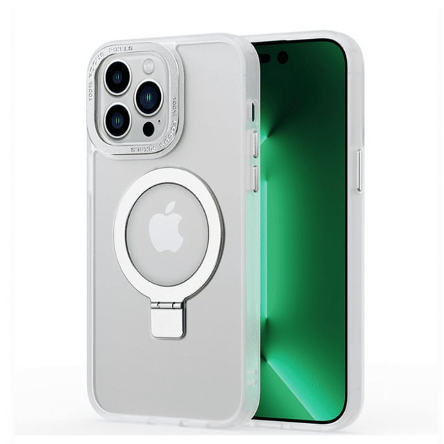 Phone Case for Iphone 14 15 plus pro max Magnetic abrasive invisible bracket Phone protective case