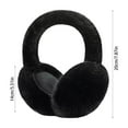 thumbnail image 3 of Kieccall Winter Warm Heat Storage Outdoor Windproof Antifreeze Plushed Earmuffs Soft Warm Earmuffs Foldable Men And Women One Size, 3 of 6