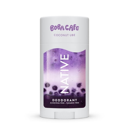 Native Aluminum Free Deodorant, Limited Edition Coconut Ube, 72 Hour Odor Protection, for Women and Men, Boba Café, 2.65oz