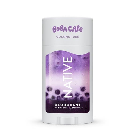 Native Aluminum Free Deodorant, Limited Edition Coconut Ube, 72 Hour Odor Protection, for Women and Men, Boba Café, 2.65oz