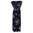 thumbnail image 5 of Sundresses for Women Casual Summer - Women's Plus Size Maxi Dresses Summer Floral Boho High Waist V Neck Maxi Dress Short Sleeve Long Sun Dresses, 5 of 5
