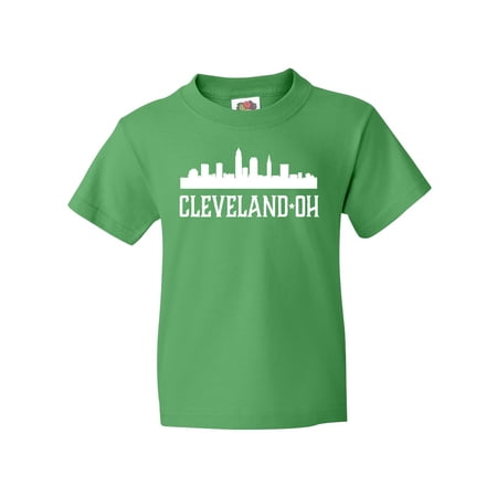 Inktastic Cleveland Ohio Skyline City Silhouette Youth T-Shirt