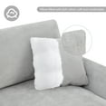 thumbnail image 5 of 119" Modern L-Shaped Chenille Sectional Sofa Couch Set, 5-Seat Luxury Chaise Lounge with 2 Free Pillows, Durable Solid Wood Frame, Silver Aluminum Feet, Light Gray for Living Room &amp; Office, 5 of 21