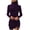 Purple, variant on Women's Bodycon Mini Dress Ruched Waist Long Sleeve Corset Short Party Dresses Ruched Casual Sundress Sheath Knee Length Dress