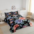 thumbnail image 3 of Erosebridal Floral Flower Comforter Sets Queen Size,Spring Garden Bedding Queen Comforter Set,Ultra Soft Reversible Bedding Sets Queen with Comforter,Botanical Room Decorative,3 Pieces, 3 of 8
