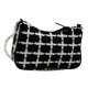 thumbnail image 2 of Bolso de mensajero a cuadros, bolso de mensajero de PU a cuadros simple y moderno, bolso de mensajero diseñado para el futuro, 2 of 9