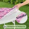 thumbnail image 5 of Pink Baseball Caps and Balls Pattern Round Fitted Tablecloth with Elastic Edge,Dining Table Cover Waterproof,Outdoor Round Tablecloth for Camping,Dining,Indoor and Outdoor, 5 of 7