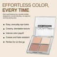 thumbnail image 6 of Palladio Eyeshadow Quads, Velvety Pigmented Blendable Matte, Metallic & Shimmer Finishes, Creamy Formula, Four Way Quad Eye Shadow Palette, Talc-Free (Party Rocker), 6 of 8