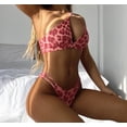 thumbnail image 5 of Women’s Two Piece Swimsuit Asymmetrical One Shoulder Bikini Set High Cut Cheeky Swimwear Leopard Print Bathing Suit Orange L, 5 of 7